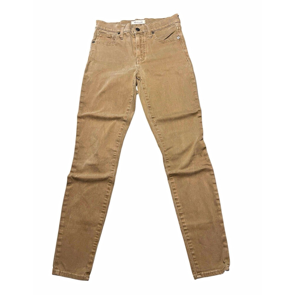Madewell High Riser Skinny Skinny Jeans Womens 26 Brown Stretch 9 Inch Rise
